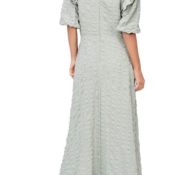 En Saison - Ruffled Puffed-Sleeve Midi Dress, size M - Picture 2 of 3